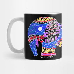 elephant in rainbow folk arts ecopop zen Mug